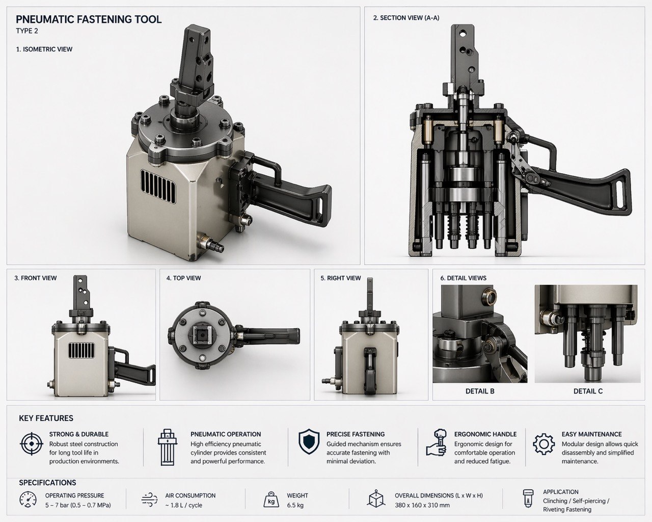 Pneumatic tool design